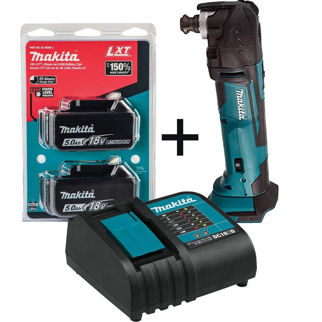 Makita Bundle DTM51Z 18V Multi-Tool + 2 BL1850B 5.0Ah Batteries + Charger