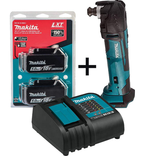 Makita Bundle DTM51Z 18V Multi-Tool + 2 BL1850B 5.0Ah Batteries + Charger