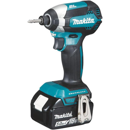 Makita DTD153RTJ 18 V Li-ion LXT Brushless Impact Driver Complete with 2 x 5.0 Ah Li-ion Batteries and Charger in a Makpac Case