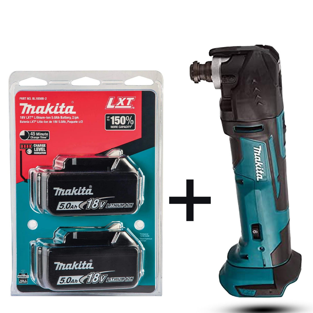 MakitaDTM51ZMulti-Tool,18V,Blue&2*Genuine197280-8BL1850B18V5.0AhLi-ionBattery